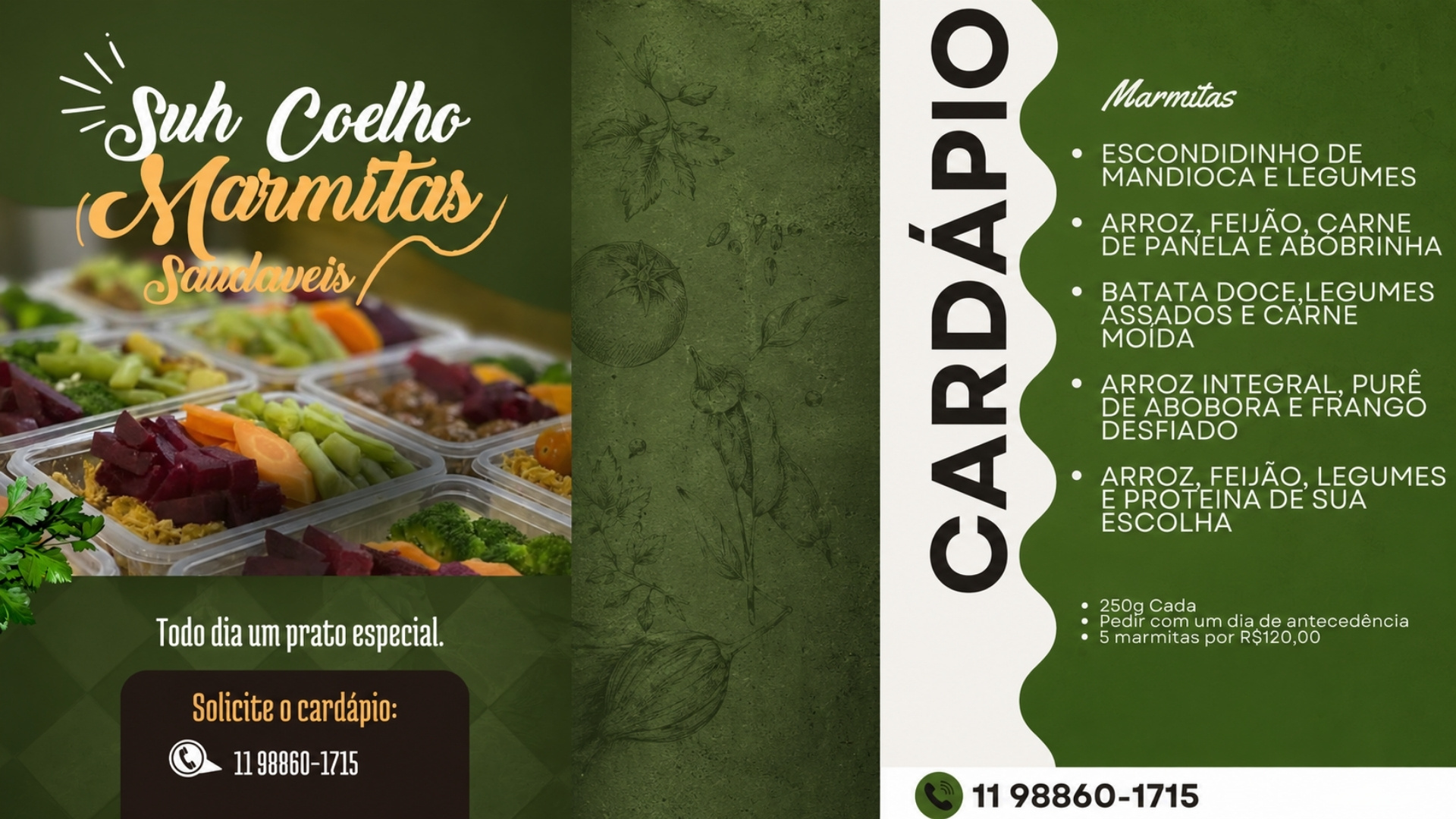 Panfleto de Marmitas Saudáveis